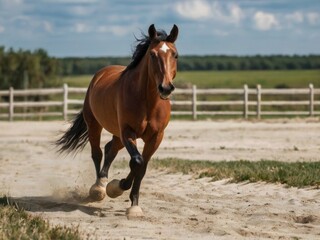 Obraz premium horse on the meadow
