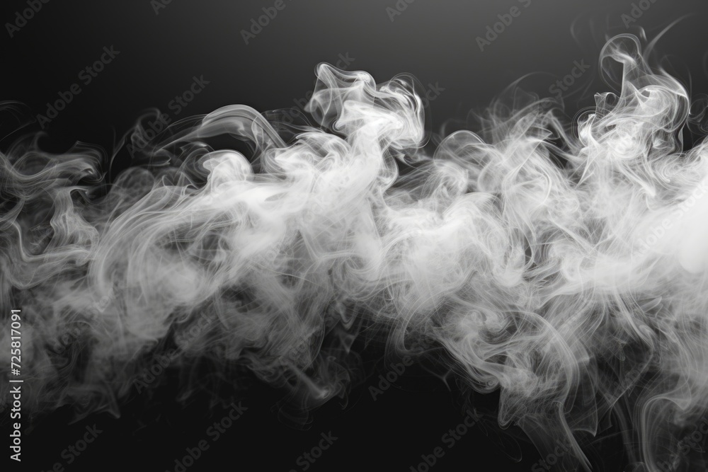 Poster a black and white photo capturing smoke in motion. suitable for various creative projects