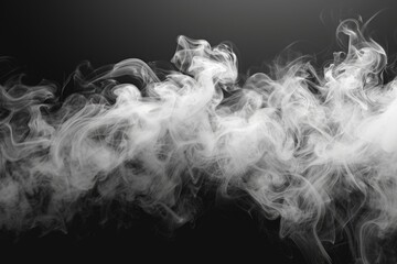 A black and white photo capturing smoke in motion. Suitable for various creative projects