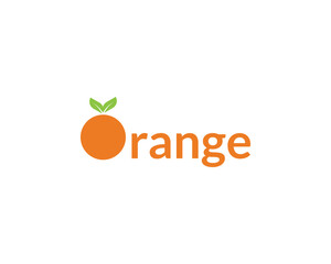Orange fruit logo design Vector. Orange slice icon illustration design
