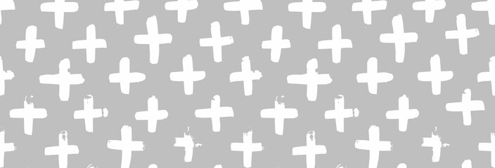 Hand Painted Crosses Pattern With Space Text 1