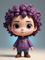 Photo Of A 3D Cartoon Boysenberry Character Isolated On A White Background