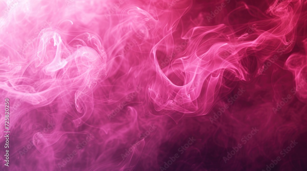 Poster Vibrant close-up image of swirling red and pink smoke. Perfect for adding a touch of color and mystique to your designs