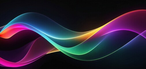 glowing colors curves neon lines