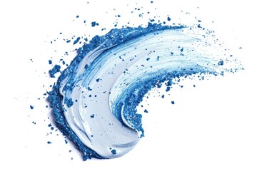 Skin care product with white background exfoliating cream with blue particles