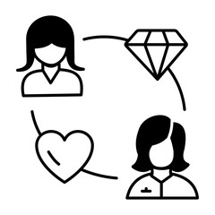  Linear Icon  Depicting Customer Services