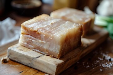 Use lard to produce oil and pork crackling