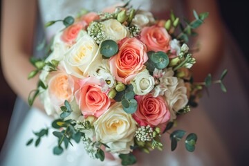 Wedding bouquet in close up view