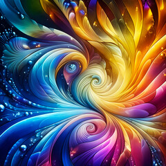 Fototapeta premium Abstract Texture Wallpaper and Background with Waves and Curves in Vivid Colors. Artistic Pattern Design, Romantic Hue, Elegant Gloss, Vibrant Sheen, Smartphone, cell phone, computer, tablet