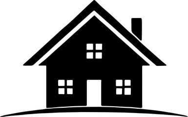 Real estate building or house icon isolated on white background