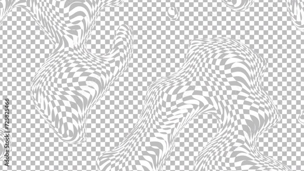 Poster abstract waving gray photoshop background 3d shapes. looping 4k animation of an abstract fractal dig