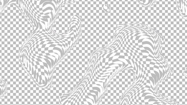 Abstract Waving gray Photoshop background 3d shapes. Looping 4k animation of an abstract fractal digital lines background