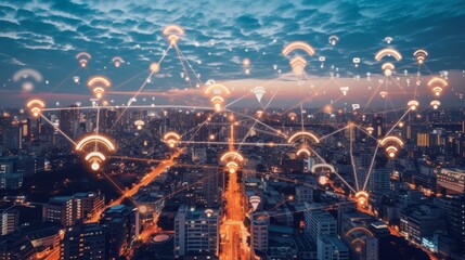 Obraz premium Embracing Connection: Wireless Signs and the Spirit of Togetherness