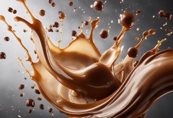 Caramel splash milk sauce chocolate liquid background cream explosion toffee food falling Splash car