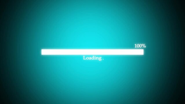 Futuristic progress loading bar 0-100% default