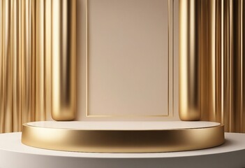 Gold podium background award elegant light premium product cosmetic brown 3d sale Podium design gold