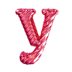 Ribbed pink  symbol. letter y