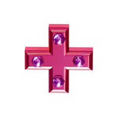 Pink symbol with bolts