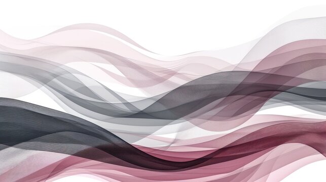 Modern illustration gray and dark pink waves texture background. AI generated image