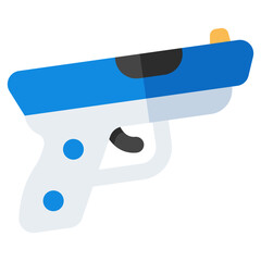 An flat design icon of gun