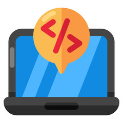 Unique design icon of system coding