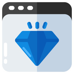 Trendy design icon of premium website 