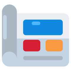        A flat vector of page layout isolated on white background 