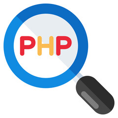 Editable design icon of php exploration 