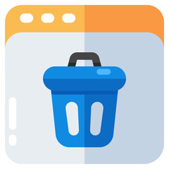 Modern design icon of delete website 