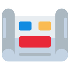        A flat vector of page layout isolated on white background 