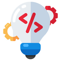 Unique design icon of web coding