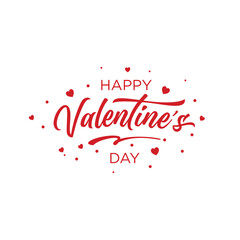 happy valentine's day card with heart shape and flowers flat design
