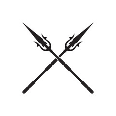 Spear logo icon,design vector illustration template