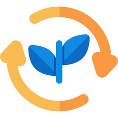 Fototapeta premium Perfect design icon of leaf recycling 