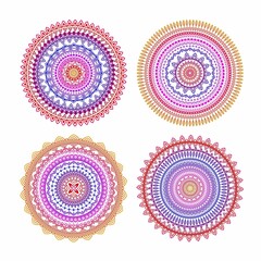 Set Colorful Vector Mandalas 1