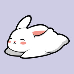 Innocent White Bunny: Cheerful Vector Animation Design
