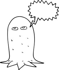 speech bubble cartoon halloween ghost