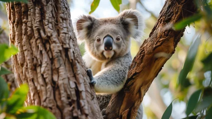 Ingelijste posters Tree-dwelling species like koalas confront heightened risks due to severe storms and cyclones, which disrupt their habitats and reduce food availability © Erich