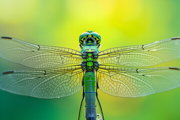 Close up macro photography of a dragonfly. Very detailed macro photography