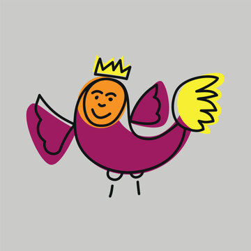 The fabulous bird Alkonost - Slavic mythology