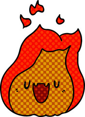 cartoon kawaii cute fire flame