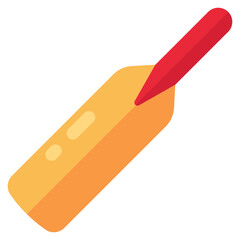 Bat, icon of cricket in flat design 