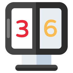Scoreboard icon in colored design
