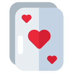 A flat design of poker card icon