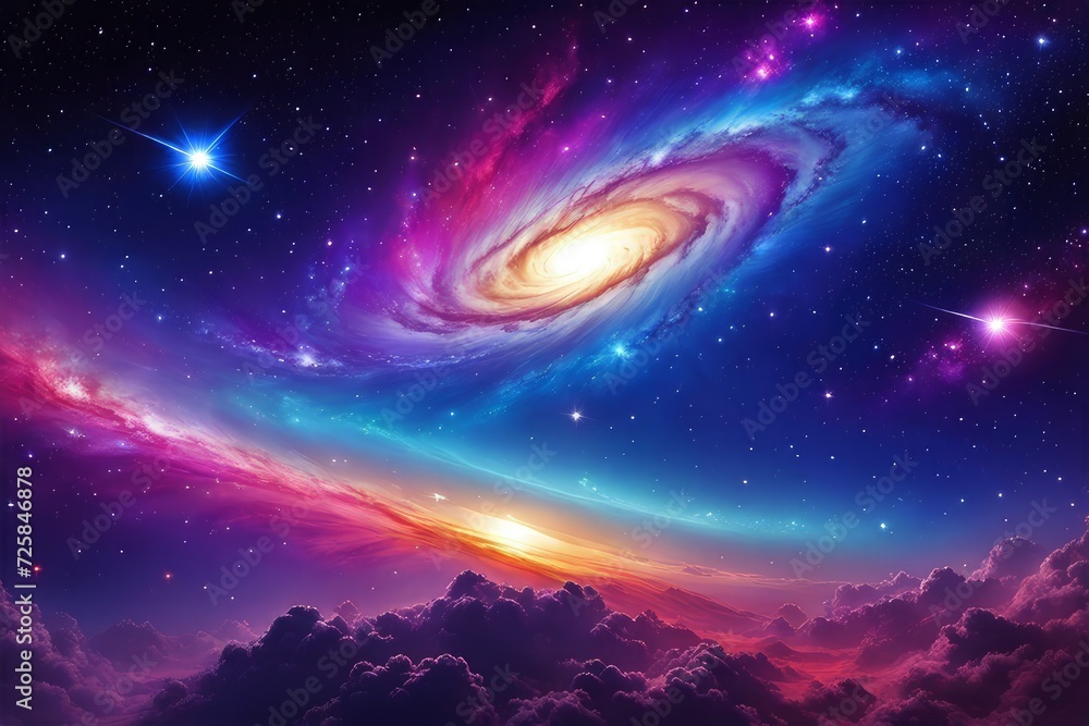 Canvas Prints fantastic and mesmerizing universe creation