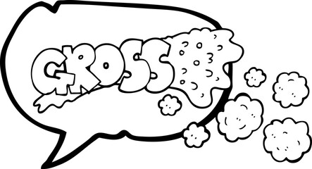 gross speech bubble cartoon