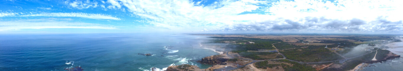 Panoramic Aerial view of South Australia's Southern Most Point on the Limestone Coast for one of...