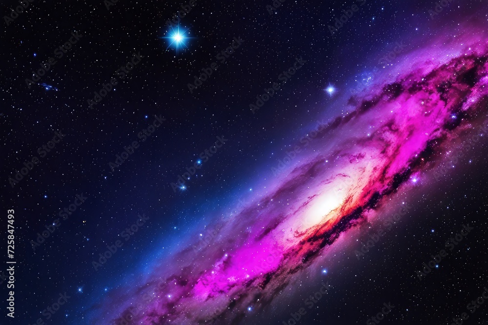 Wall mural radiant and enchanting cosmic creation