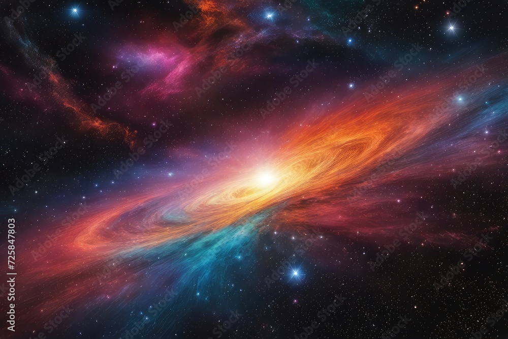 Canvas Prints colorful and mesmerizing universe scene