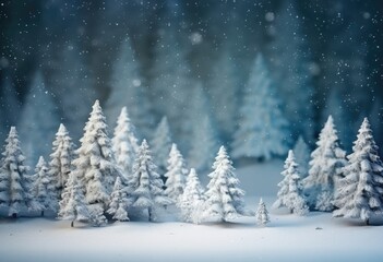 Fototapeta na wymiar winter snow landscape with snowflakes